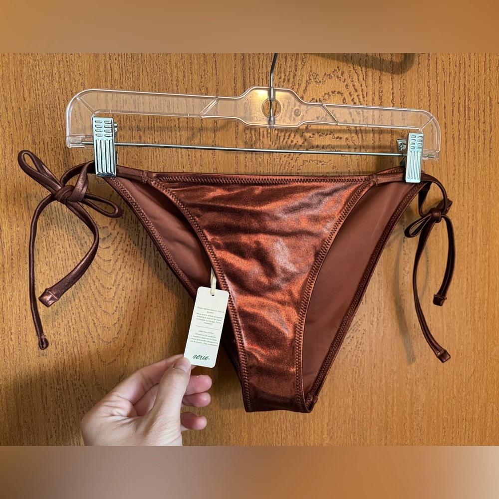 Aerie Bronze Foil Bikini Bottom